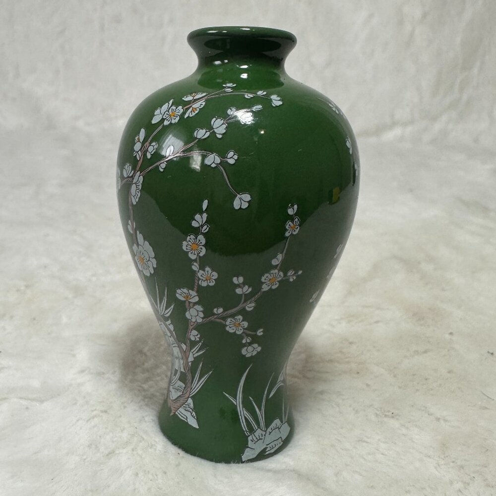 Franklin Mint Plum Blossom Mini Imperial Collection Dynasty Vase 1980 Japan - Picture 3 of 7